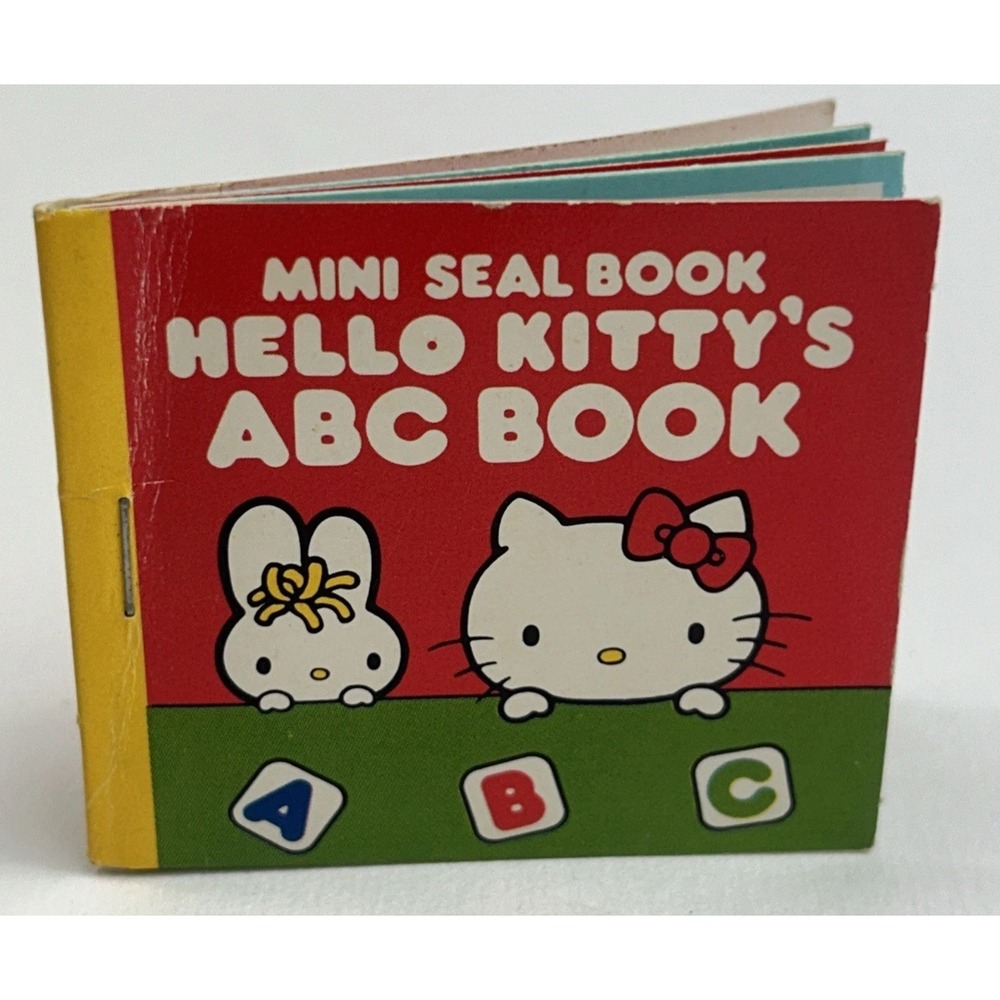 SANRIO 1976 vintage Hello Kitty ABC Book mini ALL stickers sheet 2 x‎ 2 1/4 in